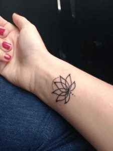 Lotus Wrist Tattoo