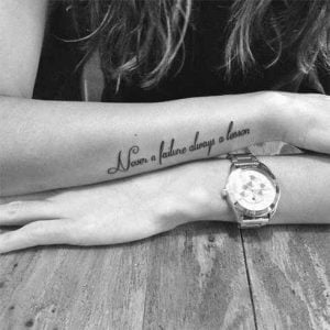 Motivational Quotes On Wrist Tattoos