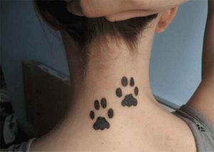 Paw Neck Tattoo