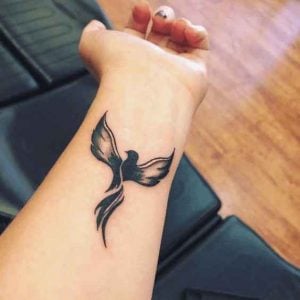 Phoenix Wrist Tattoo