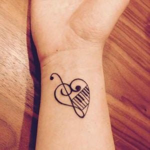 Piano Wrist Tattoo