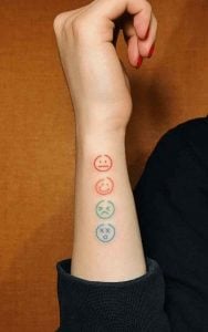 Smile Emoji Wrist  Tattoo