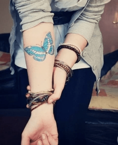 Stunning Butterfly Wrist Tattoo