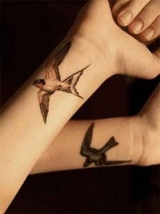 Swallows Wrist Tattoo