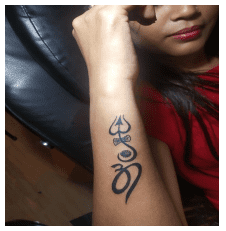 Trishul Tattoo Design on Wrist