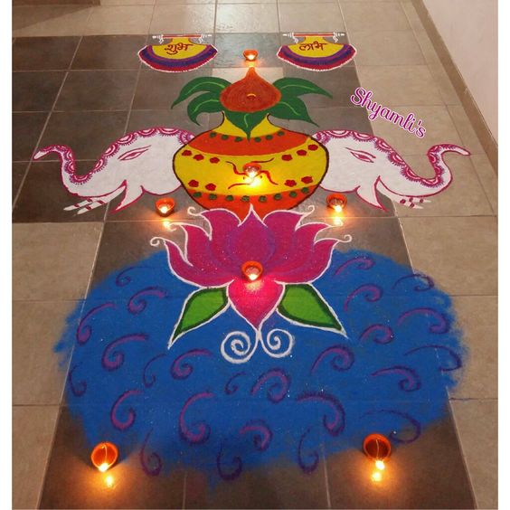 Elephant Rangoli