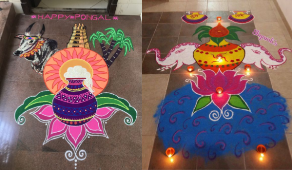 new rangoli design for sankranthi